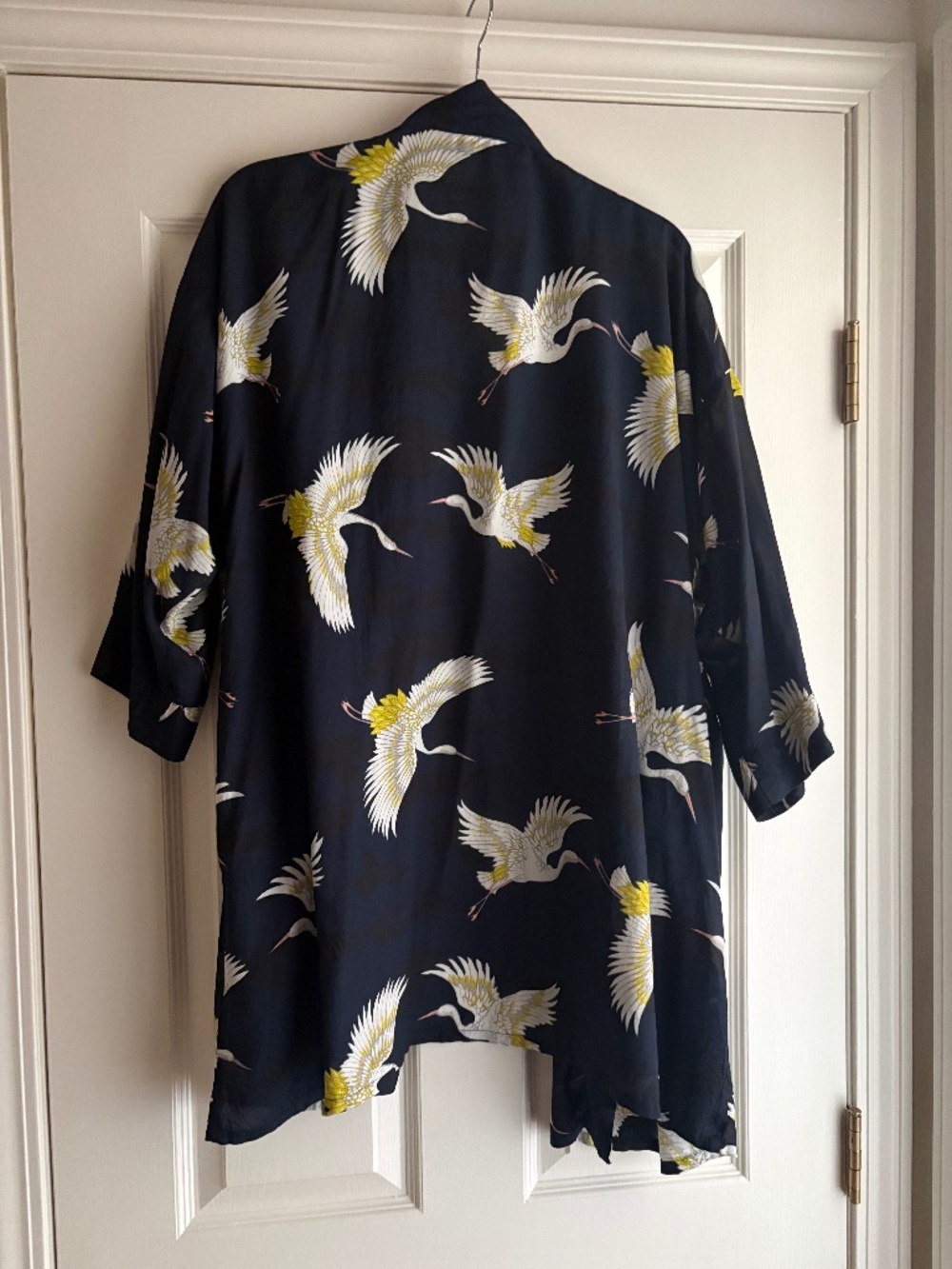 Kimono, MASAI size L (easily fit XL as well) navy, white, gold